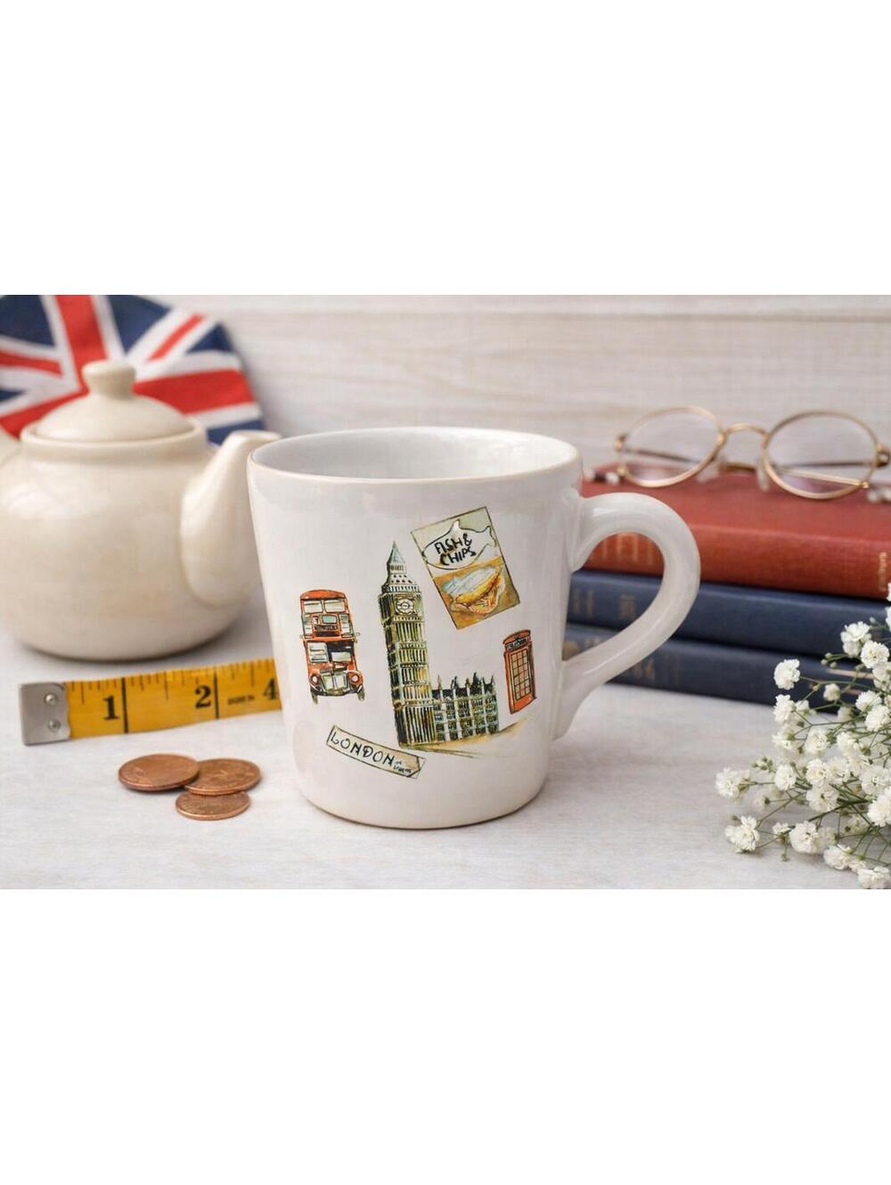Sur La Table Italian Stoneware London Ceramic Mug